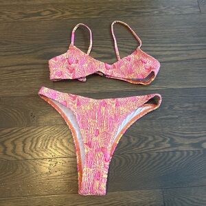 Pink and Yellow Bikini Set